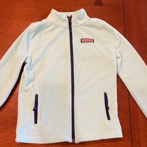 Vineyard Vines Girls Mint Green Zip Up Lightweight Jacket